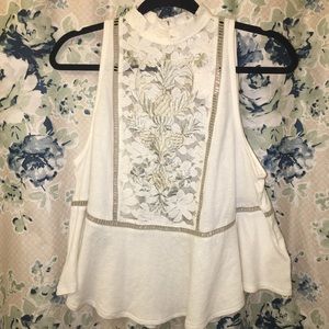 Lace floral shirt